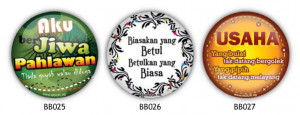 Pin Button Badges - Malay Motivational Quotes