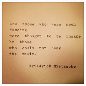 Friedrich Nietzsche Framed Quote Made On Typewriter by farmnflea,
