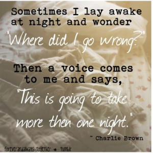 Sometimes i lay awake at night and wonder where did i go wrong? Then a ...