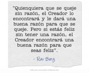 Rav Berg.Quote, Rav Berg