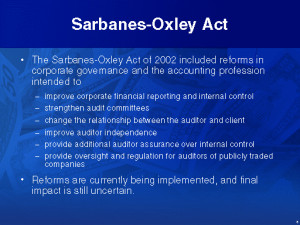 SarbanesOxley Act Management