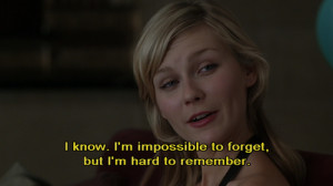blonde, forget, impossible, kirsten durst, love, movie, quote ...