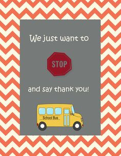 Bus driver thank you card. Made using Stampin' Up! MDS. Bus from ...