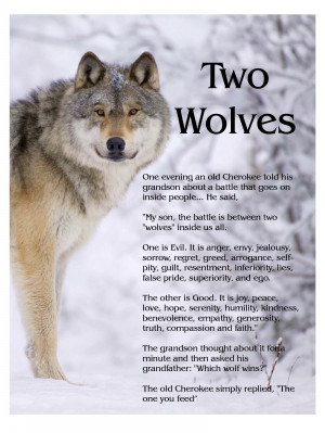 Home Quotes Parable The Two Wolves
