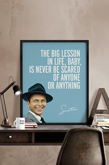 Frank Sinatra poster, Art print, Inspirational poster, The big lesson ...