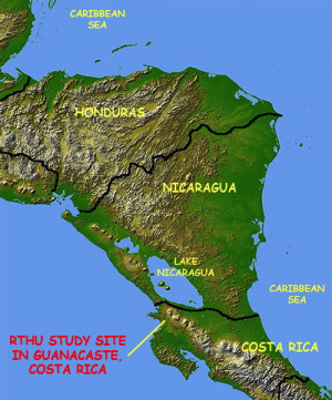 tattoo Map of Managua, Nicaragua toward Nicaragua on the