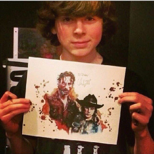 cute ️ awesome fan art chandler riggs carl grimes rick grimes andrew ...