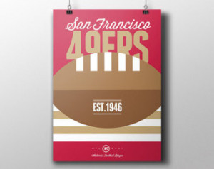San Francisco 49ers NFL Inspired Mi nimalist Poster Artwork (Digital ...