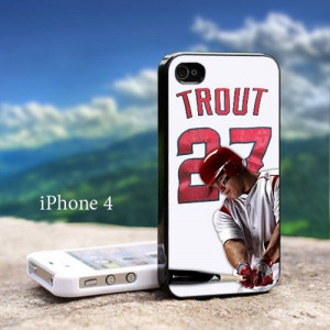 Mike Trout Baseball Player - Design For iPhone 4 / 4s Black Case ...