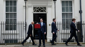 Britain’s Chancellor George Osborne leaves 11 Downing Street ahead ...