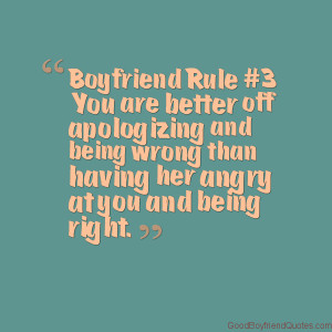 Boyfriend Rule #3 – She Is Right