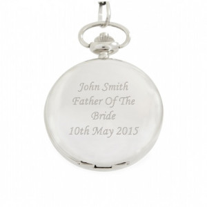 Engraved Pocket Watch and Chain