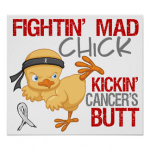 Fightin Chick Lung Cancer Print