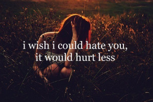 Wish I Could Hate You,It Would Hurt less