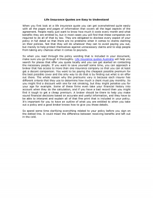 Life Insurance Quotes are Easy to Understand