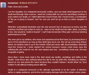 The Malignant Narcissist Parent's Final Curtain