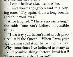 alice impossible things quote - Google Search