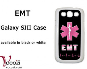 ... SIII Case - Pink & Black Galaxy S3 Case - Emergency Medical Technician