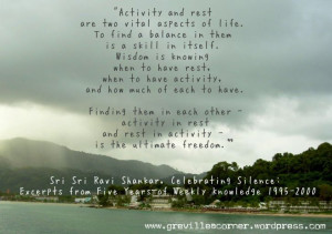 Rest and activity - quote