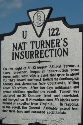 Nat Turner's slave rebellion