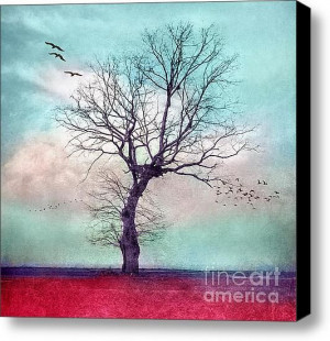 ATMOSPHERIC TREE - Longing for spring #Stretched #Canvas #Print ...