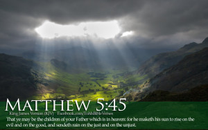 Bible Verse Matthew 5:45 Sunshine in The Mountains And Valley HD ...