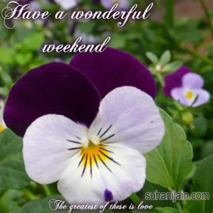 Have a wonderful weekend