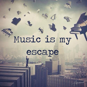 beautiful, escape, music, quotes
