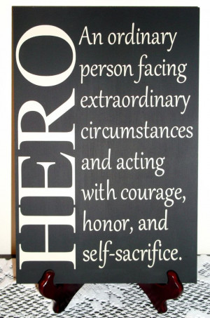 Hero Sign - Great for military, firefighter, police officer family. $ ...