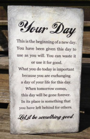 Your Day Quote on Distressed Vintage style wood sign by SignNiche, $28 ...