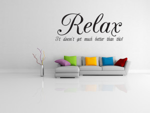Relax Quote Vinyl Wall Art...