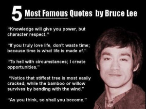 most famous quotes by Bruce Lee.