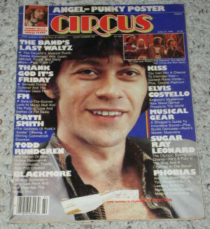 Robbie Robertson Circus Magazine Vintage 1978