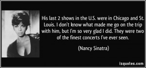 in Chicago and St. Louis. I don't know what made me go on the trip ...