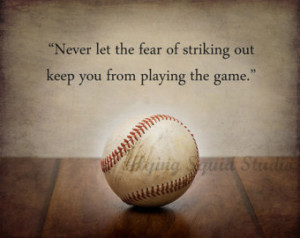 Baseball Art: Vintage Baseball Photo Print Featuring a Babe Ruth Quote ...