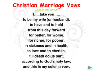 Christian Marriage Vows by kvw36946