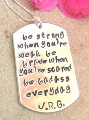 cancer, inspirational necklace, fight back to cancer, be strong when ...