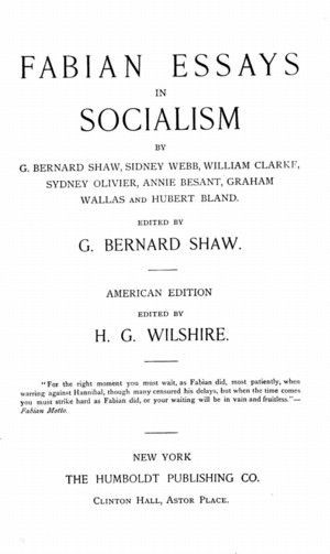 George Bernard Shaw was a supporter of Socialism and joined the Fabian ...