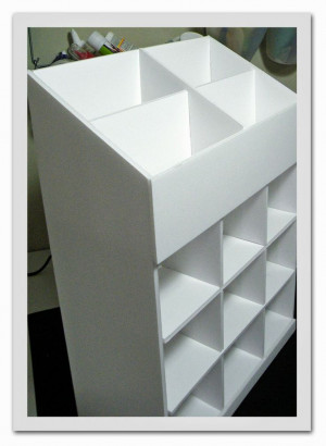 Foam core storage piece...no instructions but definite inspiration.