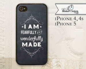 Christian cell phone case - iPhone 4 4s - iPhone 5 5s - chalkboard ...