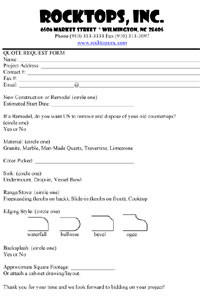 Once the quote is approved, signed and a deposit made, we can schedule ...