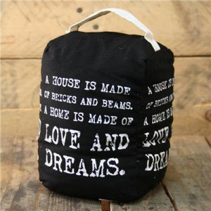 Vintage Quote Door Stop ~ 20Cm Black Doorstop