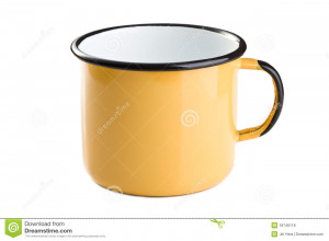 Baby Animal Red Coffee Mug Teacup White Background Isolated