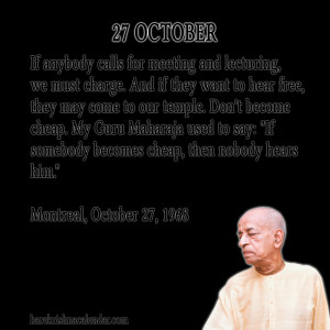 Srila Prabhupada Quotes For Month October 27