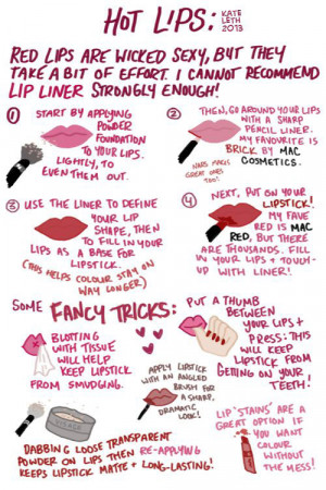 red lipstick tips