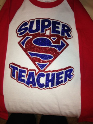 Super Teacher Glitter Baseball T Shirt!! on Etsy, $20.00