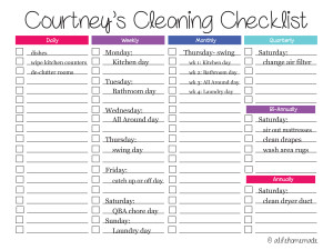 Images of House Cleaning Cleaning Cleaning Checklist Weekly