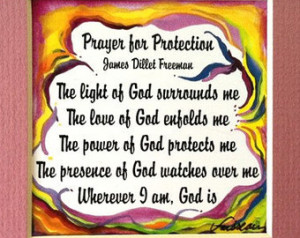 PRAYER FOR PROTECTION Inspirational Quote Motivational Print Spiritual ...
