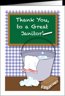 Thank You, to Janitor, chalkboard, bucket card - Product #937259