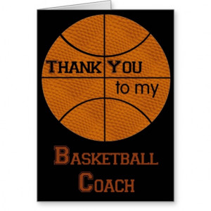 Thank You to my Basketball Coach Card